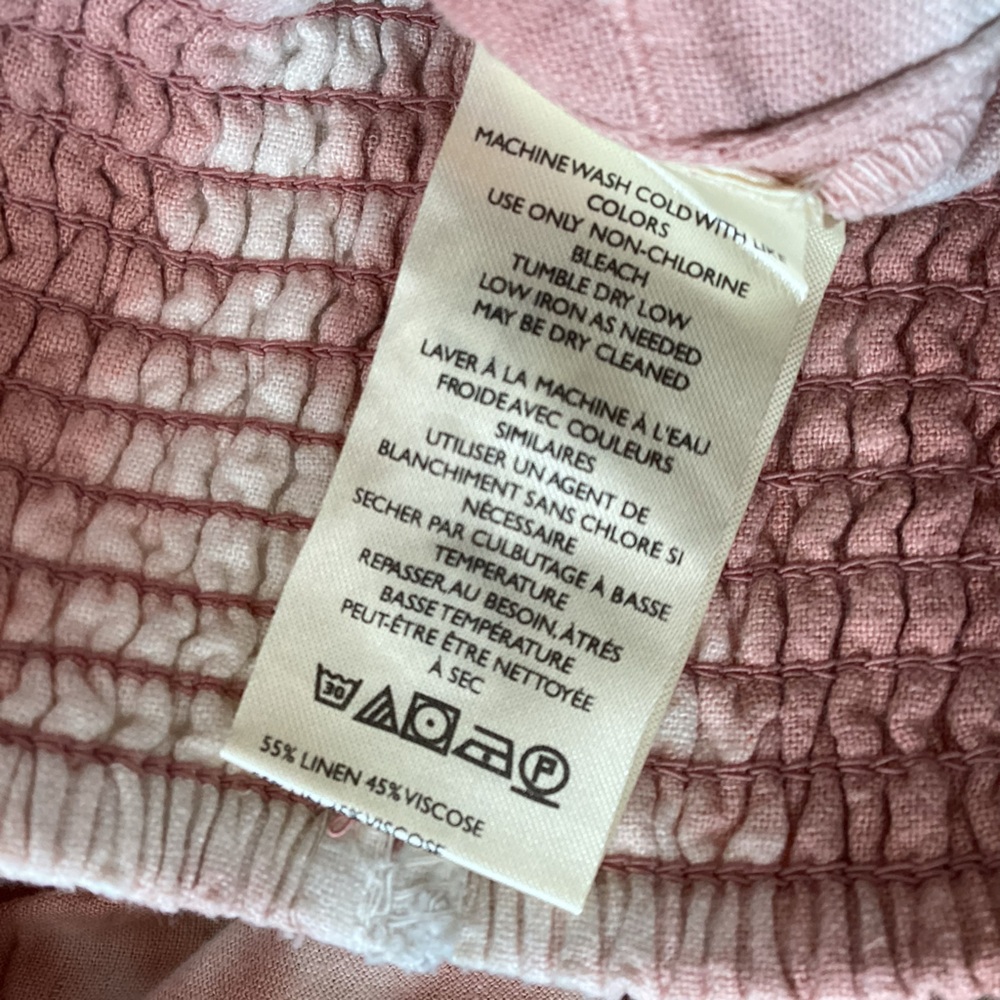 ❌Sold - Pilcro Reese Smocked Barrel Pull-On Pants Tie-Dye Anthropologie - Picture 13 of 14